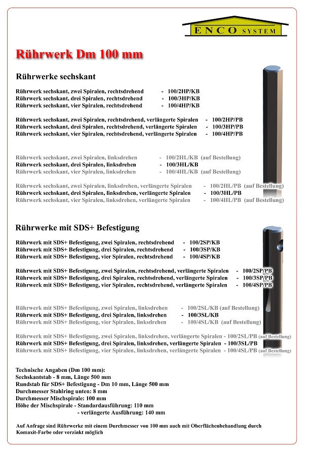 Rührwerk DM 100mm